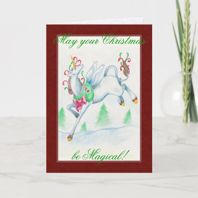 Christmas Unicorn Card (Front)