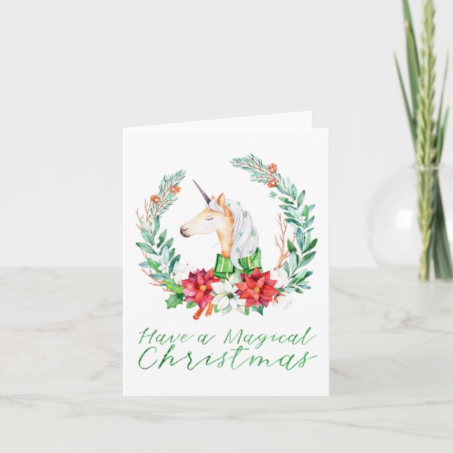 Christmas Unicorn Card (Front)