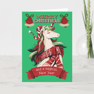 Christmas Unicorn Card