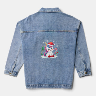 Christmas Unicorn Cute Magical Xmas Toddler Girls Denim Jacket