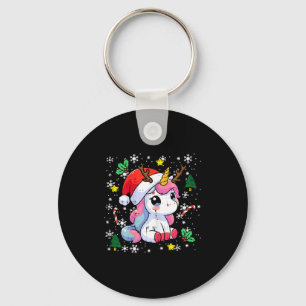 Christmas Unicorn Cute Magical Xmas Toddler Girls Key Ring