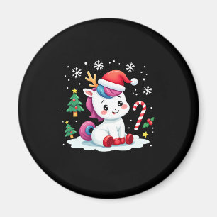 Christmas Unicorn Cute Magical Xmas Toddler Girls Magnet