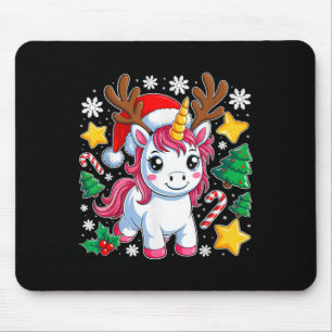 Christmas Unicorn Cute Magical Xmas Toddler Girls Mouse Mat
