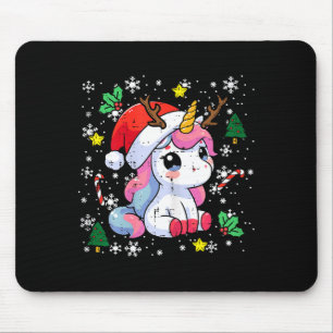 Christmas Unicorn Cute Magical Xmas Toddler Girls Mouse Mat