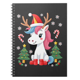 Christmas Unicorn Cute Magical Xmas Toddler Girls Notebook