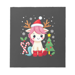 Christmas Unicorn Cute Magical Xmas Toddler Girls Notepad