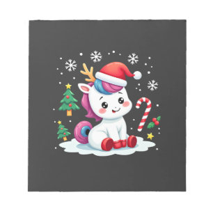 Christmas Unicorn Cute Magical Xmas Toddler Girls Notepad