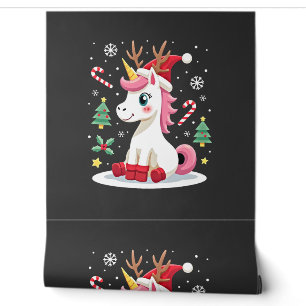 Christmas Unicorn Cute Magical Xmas Toddler Girls Wallpaper
