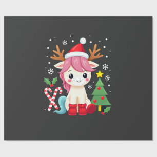 Christmas Unicorn Cute Magical Xmas Toddler Girls Wrapping Paper