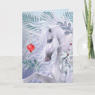 Christmas Unicorn Deluxe Greeting Card