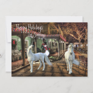 Christmas Unicorn Fantasy Holiday Scene Card