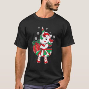 Christmas Unicorn Fun Girls Kids Snowflake Holiday T-Shirt