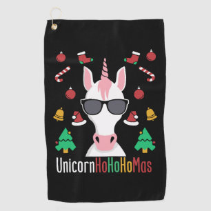 Christmas Unicorn Golf Towel