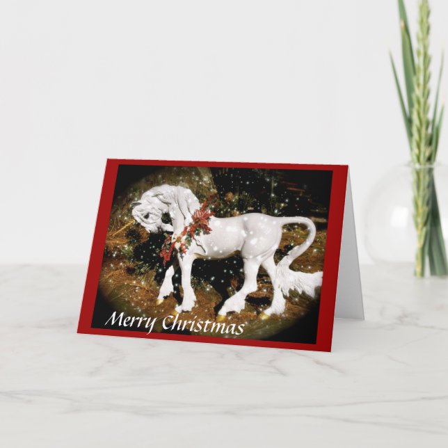 Christmas Unicorn Holiday Card (Front)