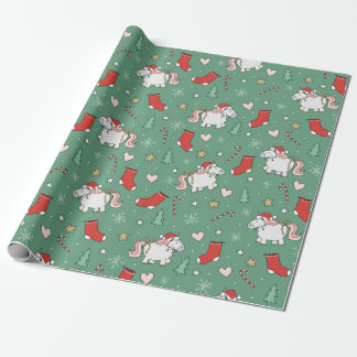 Christmas Unicorn Holiday Wrapping Paper