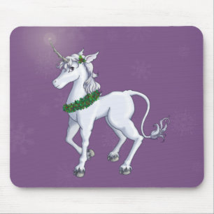 Christmas Unicorn Mouse Mat