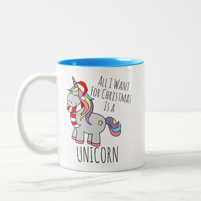Christmas Unicorn Mug (Left)