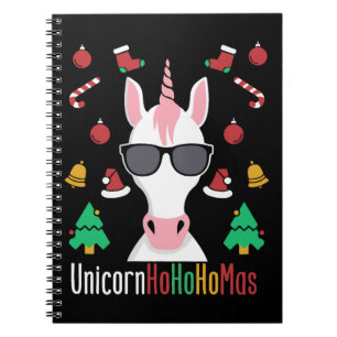 Christmas Unicorn Notebook