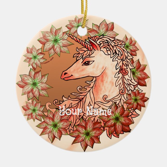 Christmas Unicorn ornament (Front)