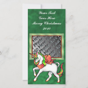 Christmas Unicorn Photo Card
