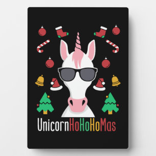 Christmas Unicorn Plaque