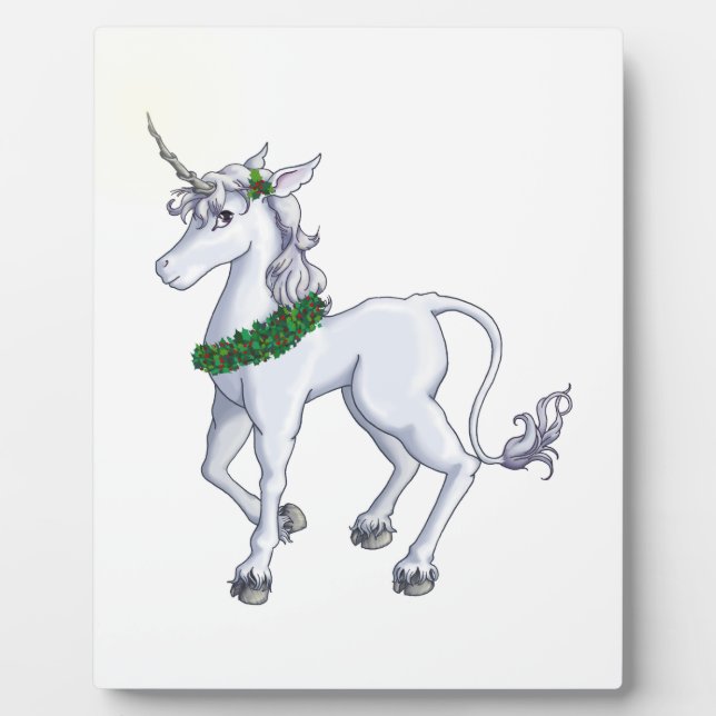 Christmas Unicorn Plaque (Front)