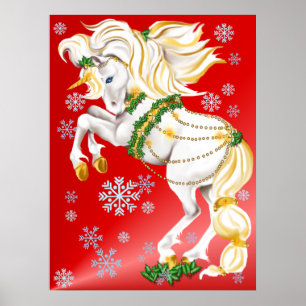 Christmas Unicorn poster