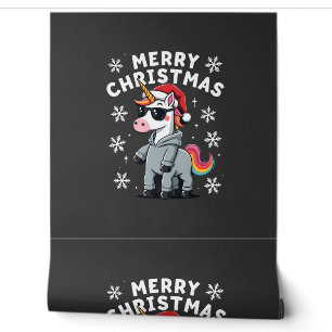 Christmas Unicorn Santa Hat T-Shirt (2) Wallpaper