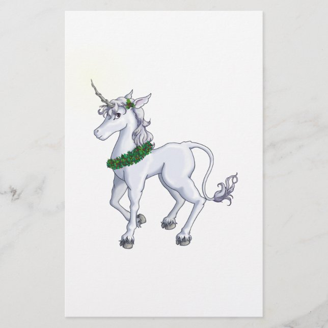 Christmas Unicorn Stationery (Front)