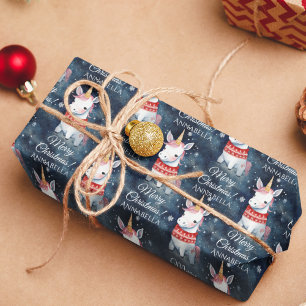 Christmas Unicorn Sweater Wrapping Paper