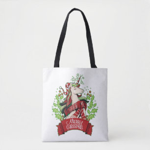 Christmas Unicorn Tote Bag