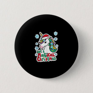 Christmas Unicorns Have a magical Christmas Party  6 Cm Round Badge