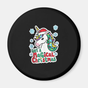Christmas Unicorns Have a magical Christmas Party Magnet