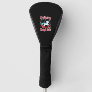 Christmas Unicorns Sleigh Ride Merry Christmas San Golf Head Cover