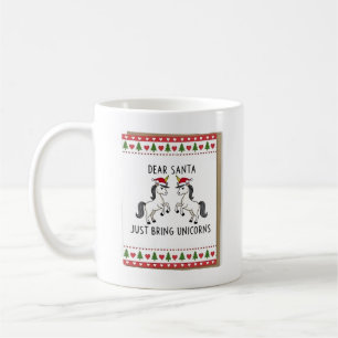 Christmas Unicorns Ugly Xmas Sweater Unicorn Lover Coffee Mug
