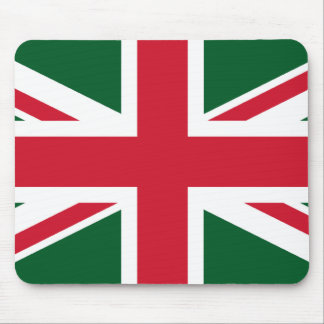 Christmas Union Jack ~  Red, Green and White Mouse Mat