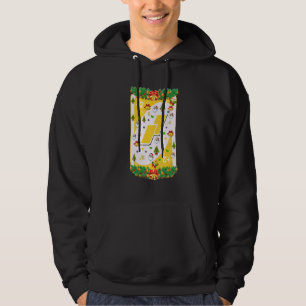 Christmas Uno Cards Xmas Tree Santa Wreath Snowfla Hoodie
