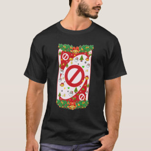 Christmas Uno Cards Xmas Tree Santa Wreath Snowfla T-Shirt