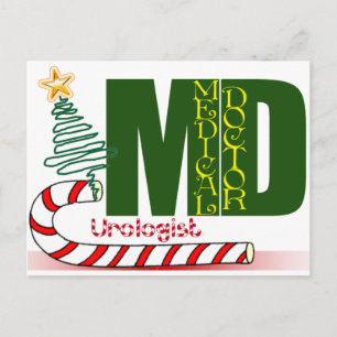 CHRISTMAS UROLOGIST - DOCTOR - MD HOLIDAY POSTCARD