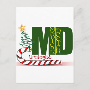 CHRISTMAS UROLOGIST - DOCTOR - MD HOLIDAY POSTCARD