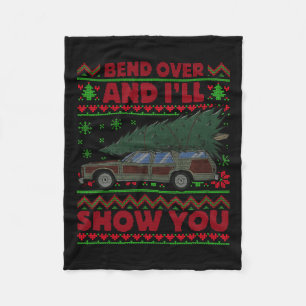 Christmas Vacation Bend Over And I'll Show You Xma Fleece Blanket
