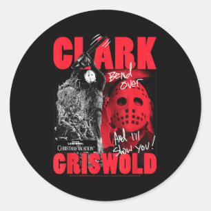 Christmas Vacation Clark Griswold Hockey Mask Holi Classic Round Sticker