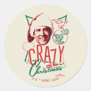 Christmas Vacation Crazy About Christmas Classic Round Sticker