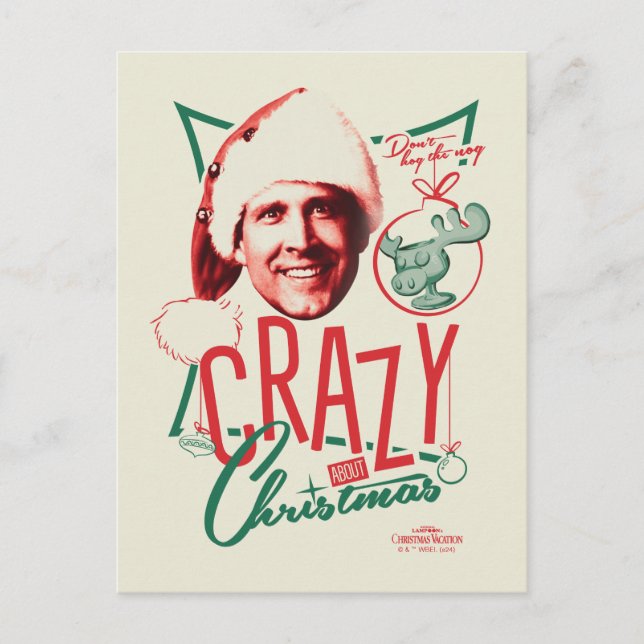 Christmas Vacation Crazy About Christmas Holiday Postcard (Front)