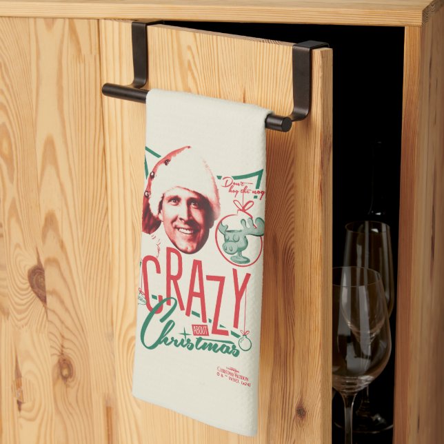 Christmas Vacation Crazy About Christmas Tea Towel (Thirds Fold)