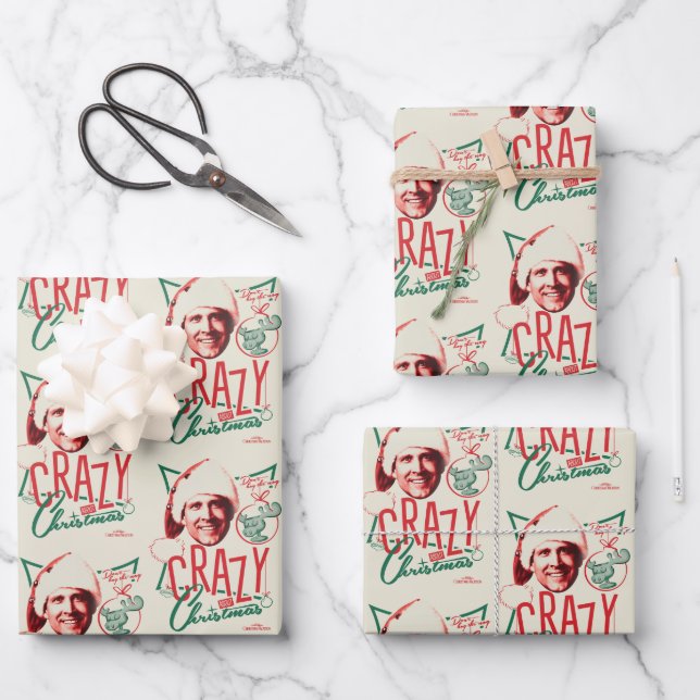 Christmas Vacation Crazy About Christmas Wrapping Paper Sheet (Front)