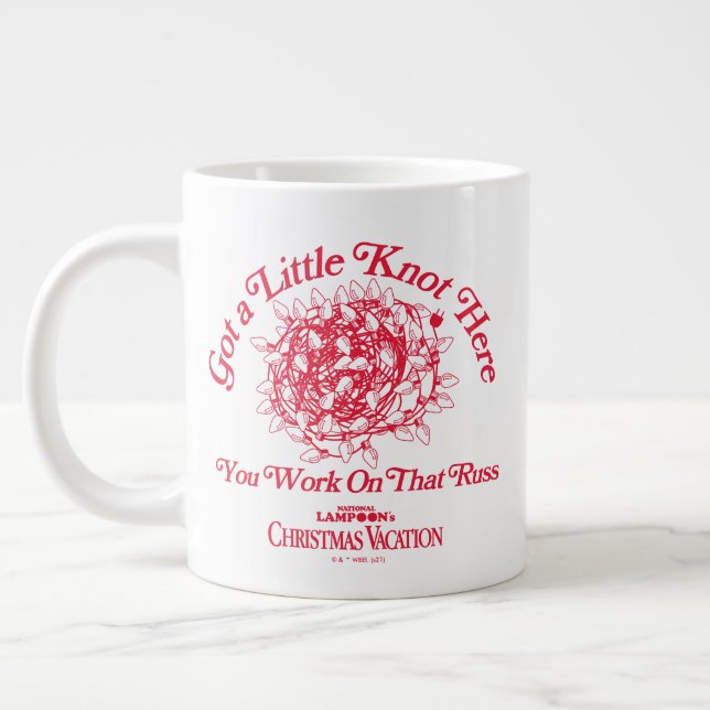 Christmas Vacation | Give a Little Knot Here Large Coffee Mug (Left)