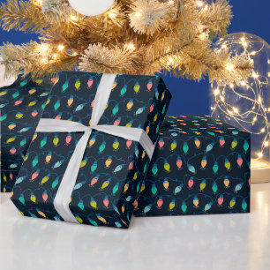 Christmas Vacation Holiday Twinkle Lights Wrapping Paper