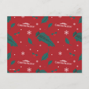 Christmas Vacation Holly Pattern Holiday Postcard