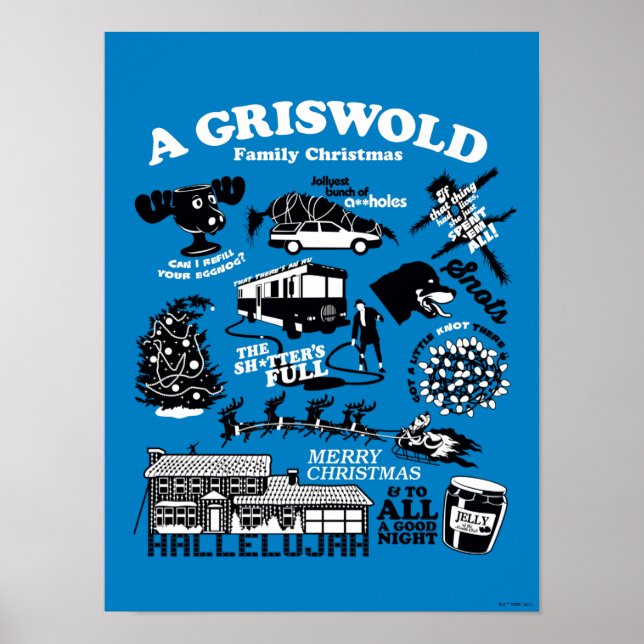 Christmas Vacation Icons and Quotes Poster (Front)